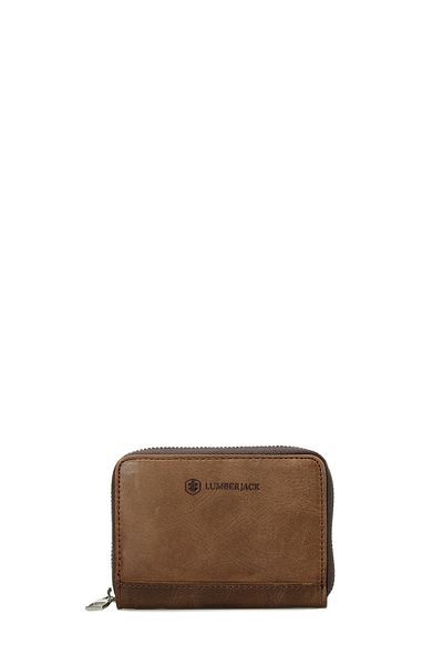 lumberjack Leather Czdn 5Fx Brown Men's Wallet with Zipper