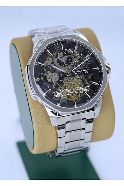 Beverly Hills Polo Club Automatic Mechanism Steel Cord Men Wrist Watch Asw123-I362Bv