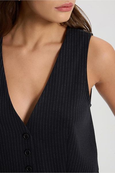 VENA Women's Anthracite Striped Vest