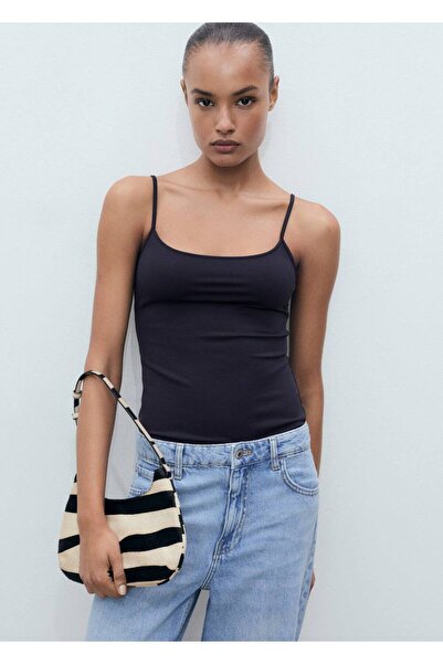 MANGO Woman İnce Askılı Dar Kesim Bluz