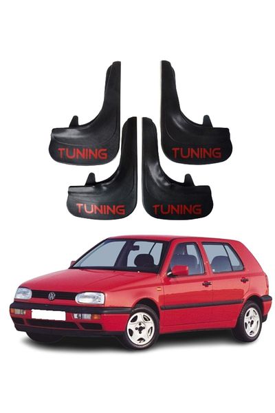 SONİKON LİNE Compatible with Volkswagen Golf 3 All Cases Tuning Written 4'Lü Dust Cover Mudguard Mudflap Modified