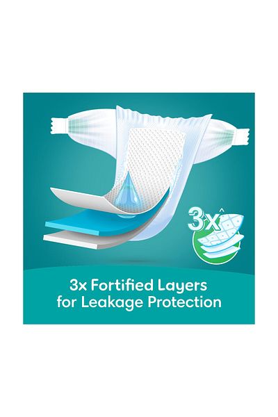 Pampers Rash Pro. Taped Diapers, S3, 6-10kg,+50% Aloe Vera Lotion, 3x Fortified Layers, Giant Pack, 84Ct
