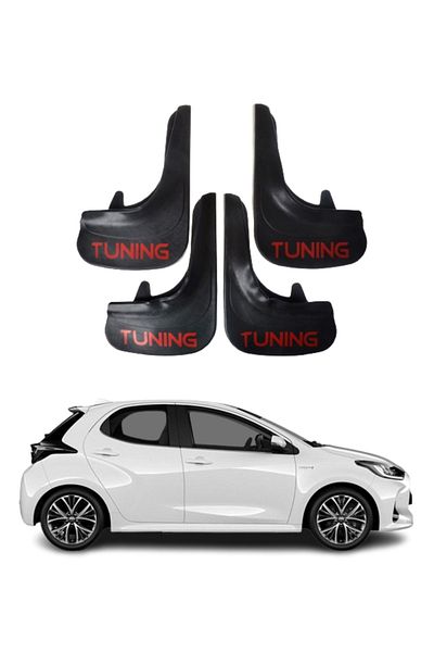 SONİKON LİNE Toyota Yaris Compatible Tuning Written 4-Piece Dust Cover Mudguard Mudguard Modified