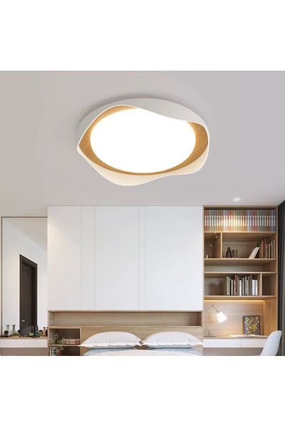 Lambadar Logos Model Special Design 52 cm Large Size Modern 3 Colors (White-Daylight-Yellow) Plafonier Led Chandelier