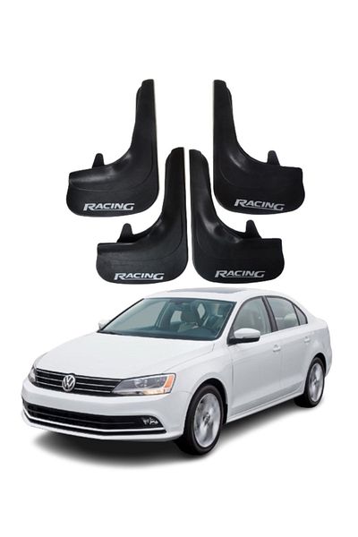 SONİKON LİNE Volkswagen Jetta Compatible Racing Written 4-Piece Dust Cover Mudguard Mudguard Modified