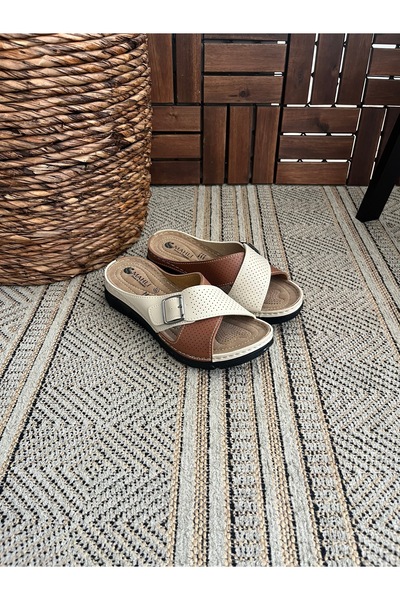 Behtah Kundura Heel Spur Supported Comfort Daily Puff Soft Anatomical Sole Comfortable Mother Home Out Slippers