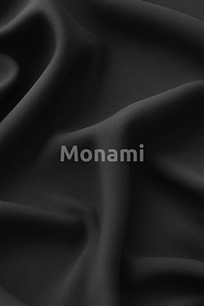 Monami Luxury Anthracite Elegance Light Proof Blackout Curtain
