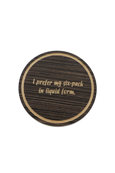 GiftExpress Suport pahare Liquid six-pack lemn cu mesaj