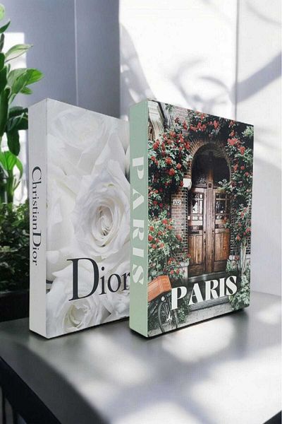 BayCazip Decorative Book Look Box Set of 2 Decorative Book Looking Box