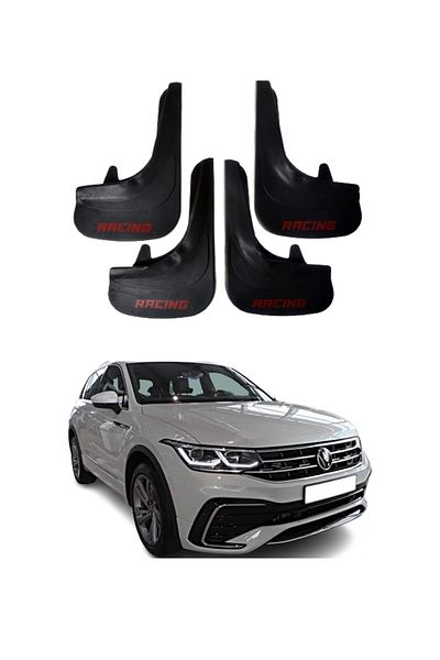 SONİKON LİNE Volkswagen Tiguan All Cases Compatible with Racing Written 4-Piece Dust Cover Mudguard Mudguard Modified