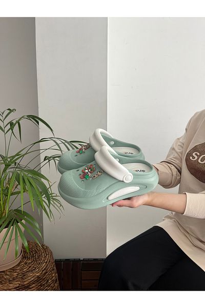 Behtah Kundura Παντόφλες με κλειστή μπροστινή ψηλή σόλα Garden Doctor Nurse Casual Slippers (Επιλέξτε ένα νούμερο μεγαλύτερο!)