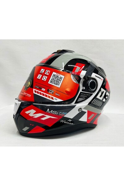 MT Targo S Sergio Garcia B5 Şeffaf Vizörlü V-14b Kapalı Kask Parlak Renk