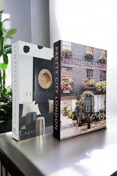 BayCazip Decorative Book Look Box Set of 2 Decorative Book Looking Box
