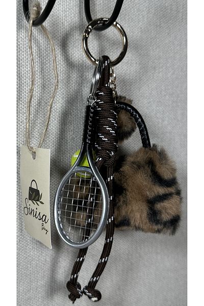 SİNİSA BAG Tennis Racket Figured Bag Ornament, Keychain Charm