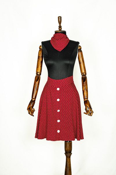 Sihirli Düğmeler Flared Skirt