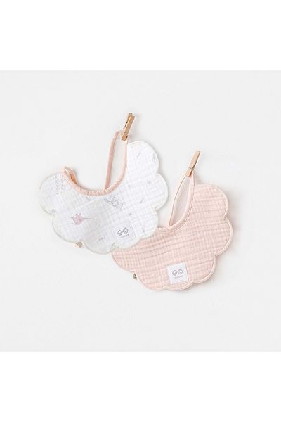 andywawa Baby Girl 2-Pack Bib Powder