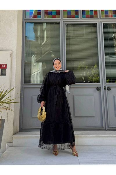 comstar Rochie de damă cu guler de cămașă cu model guipur
