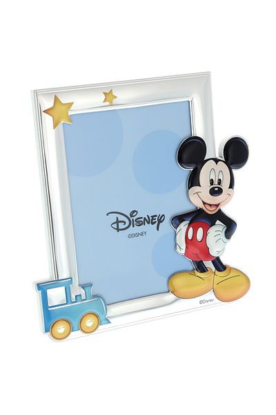 GiftExpress Silver Mickey Mouse train photo frame
