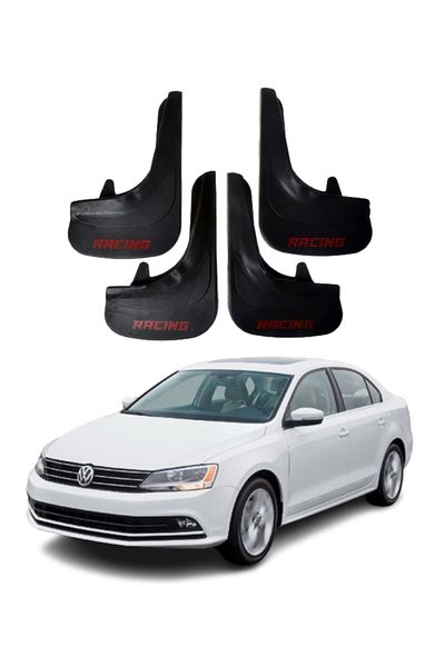 SONİKON LİNE Volkswagen Jetta Compatible Racing Written 4-Piece Dust Cover Mudguard Mudguard Modified