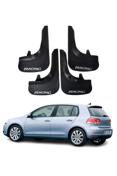 SONİKON LİNE Volkswagen Golf 6 Compatible Racing Written 4-Piece Dust Cover Mudguard Mudguard Modified
