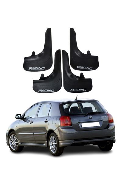 SONİKON LİNE Racing Written 4-Piece Dust Cover Mudguard Mudguard Compatible with Toyota Corolla Hb All Cases Modified