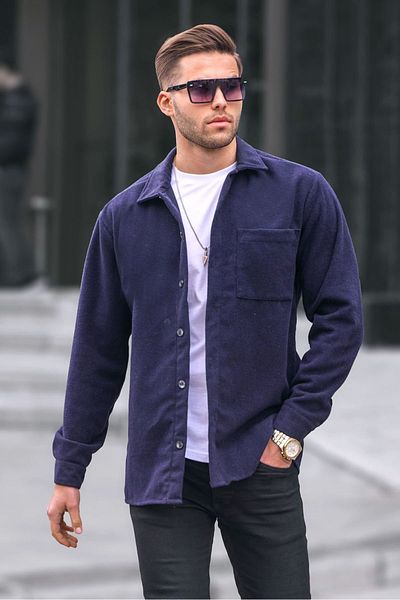 Madmext Темно-синій Regular Fit Лісоруб Gomlek 5580