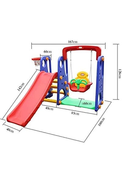 BUNCA Blue slide and swing set from