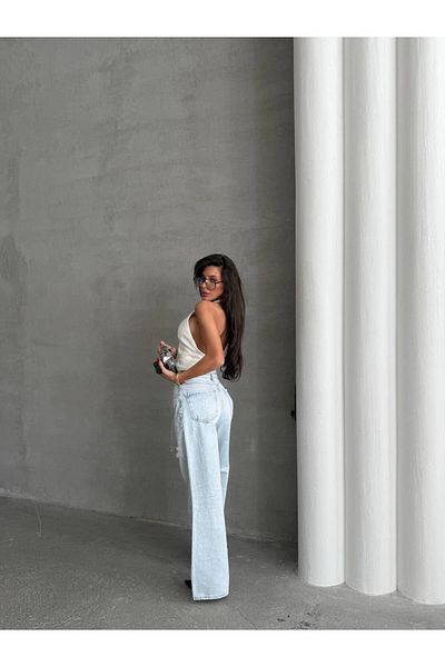 DENİKK TREND SPECIAL DESIGN ΠΛΑΤΗ ΠΟΔΙ PALAZZO JEAN ΤΕΝΙΝ ΠΑΝΤΕΛΟΝΙ ΛΕΠΤΟΜΕΡΕΙΑΣ