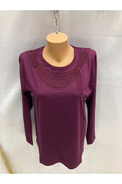 Nacar Kadın Büyük Beden Anne Penye Bluz