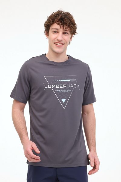 lumberjack Ml Cris 11C-Elg22001 5Fx Anthracite Men's Short Sleeve T-Shirt