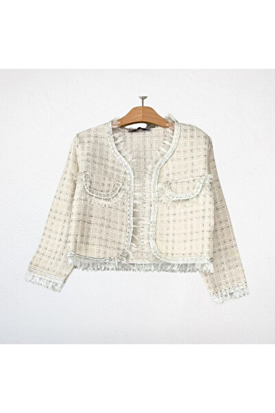 NOBLEKIDS Ecru Double Breasted Jacket & Skirt Set