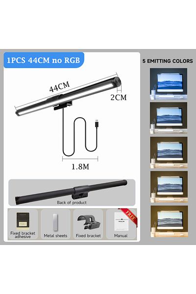 CANMEIJIA 3 Colors Led Monitor Light Bar Computer Lamps Reading Light Screen Hanging Desk Light Stepless Dimmi