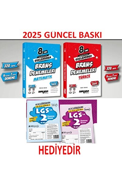 Ankara Yayıncılık 8.Sınıf Branş Deneme+LGS Deneme Hediye