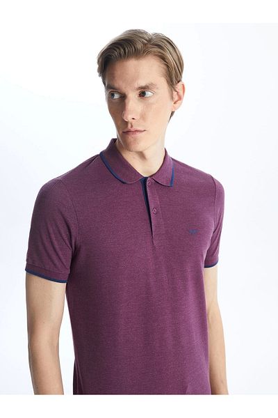 LC Waikiki Ανδρικό μπλουζάκι LCWAIKIKI Classic Purple Polo με κοντό μανίκι Pique