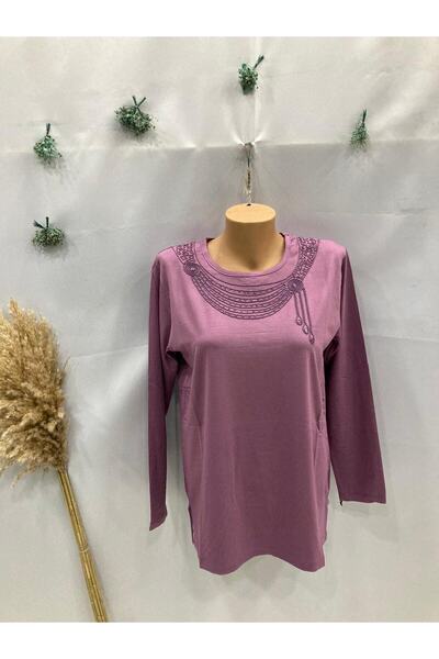 Nacar Kadın Büyük Beden Anne Penye Bluz