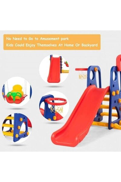 BUNCA Blue slide and swing set from