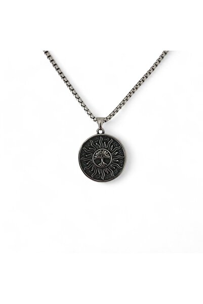 Hedea Tree of Life in the Sun Steel Necklace
