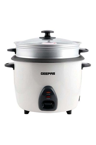 Geepas Automatic Rice Cooker 2.2L 900.0 W GRC4326 White/Black