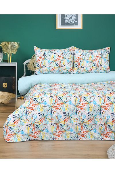 Gloriys Home & Decor Multicolour Star Single Bedding Piece Set Double Faced Use