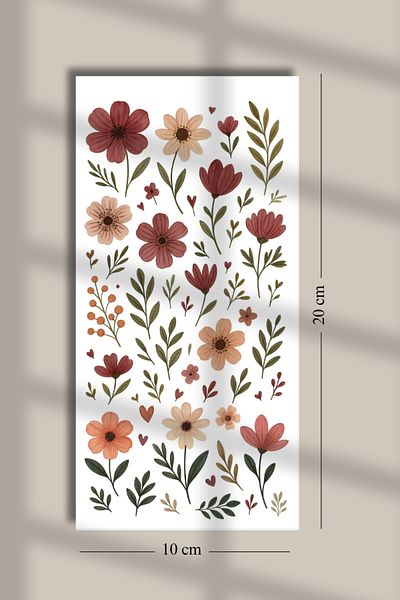 Hume Craft Flower Sticker Set Suitable for Bullet Journal Agenda