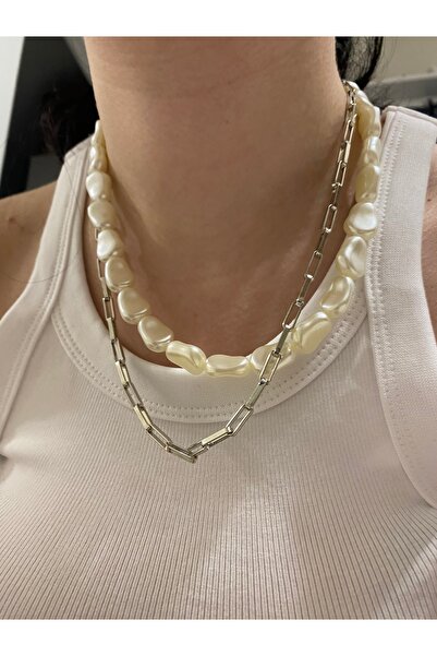 Fiamoss Kadın El Yapımı Tasarım İnci Kolye Seti