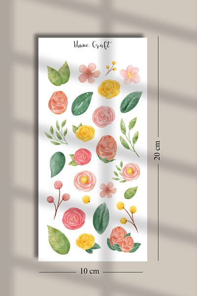 Hume Craft Soft Flower Sticker Set Suitable for Bullet Journal Agenda