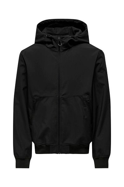 Only & Sons Onsbowie Softshell Bomber Otw Noos Μαύρο Ανδρικό Παλτό 22029276