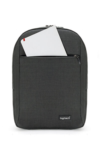 logitech Γνήσια βαλίτσα φορητού υπολογιστή 15,6 ιντσών με λουράκι υφασμάτινο σημειωματάριο καθημερινής ταξιδιωτικής μαύρης τσάντα πλάτης υπολογιστή