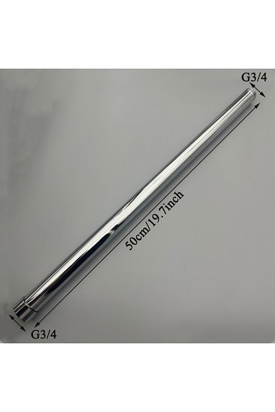 Choice 50cm Chrome 20/30/40/50cm Shower Extension Pipe G3/4 Round Bathroom Shower Arm Stainless Steel Round