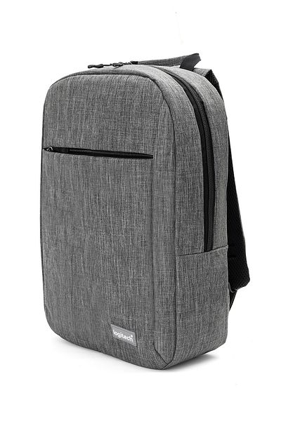 logitech Original 15.6" Inch Notebook Laptop Suitcase Strap Fabric Computer Business Daily Use Gray Backpack
