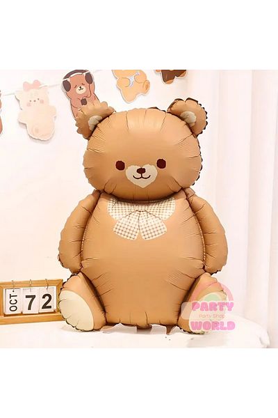 party world Teddy Bear Foil Balloon & Set of 3 White Latex Balloons