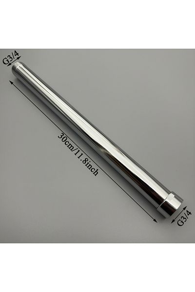 Choice 30cm Chrome 20/30/40/50cm Shower Extension Pipe G3/4 Round Bathroom Shower Arm Stainless Steel Round