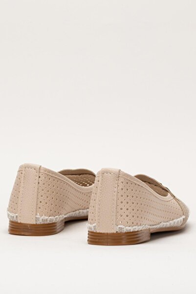 Liger Women's Summer Flat Sole Espadrille Ballerina Shoes Cream