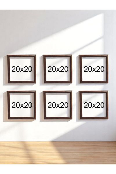 Araste Dekorasyon Комплект от 6 кафяви рамки - 20x20